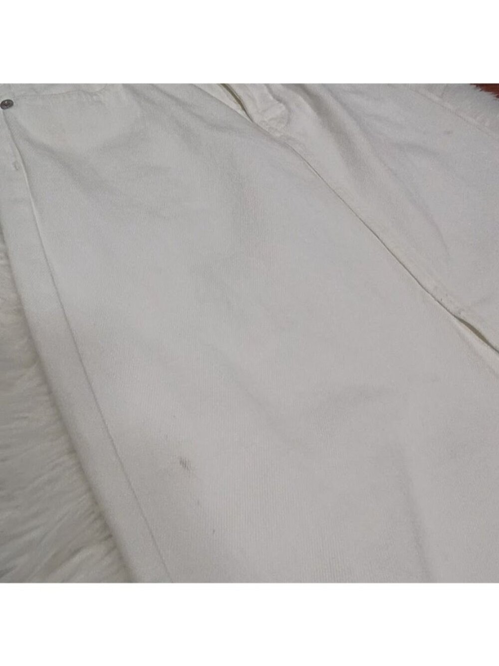J.Crew White Denim Maxi Skirt 24 High Slit Modesty Frayed Hem Preppy Clean - Picture 8 of 14